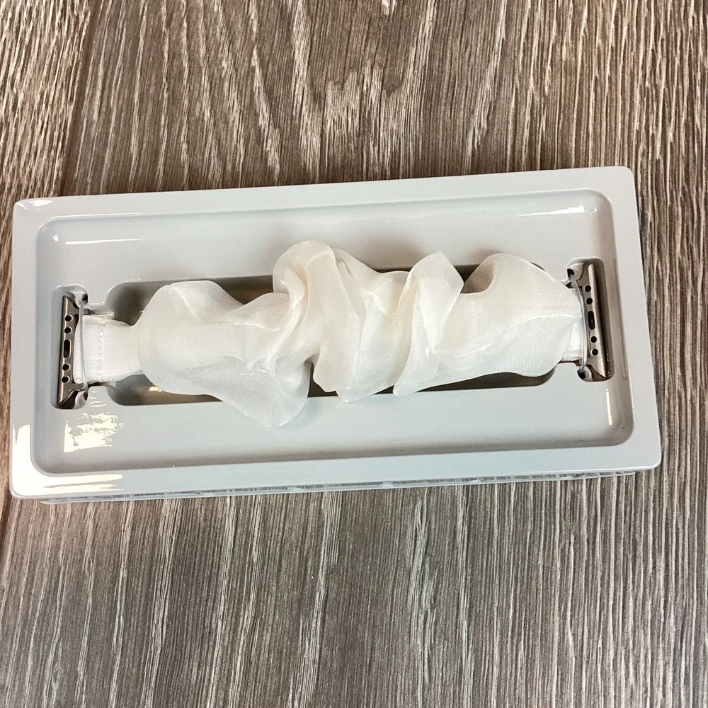 Heyday Watch Band 38-41 Apple Scrunchie Fabric‎ White Sheer